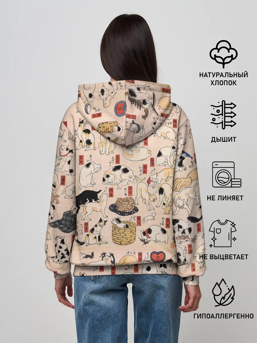 Женское худи / Kuniyoshi Cats