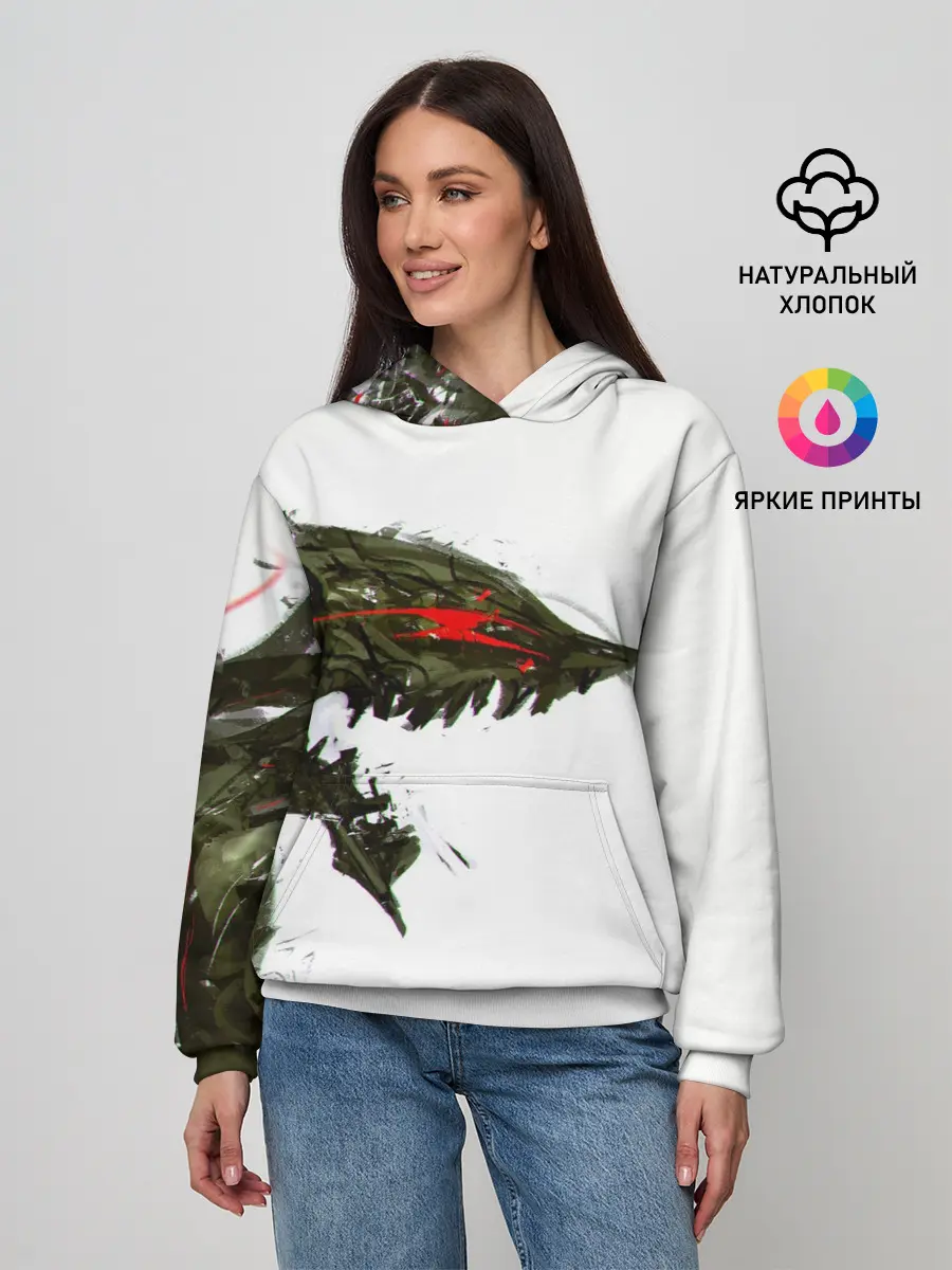 Женское худи / БЕРСЕРК красками