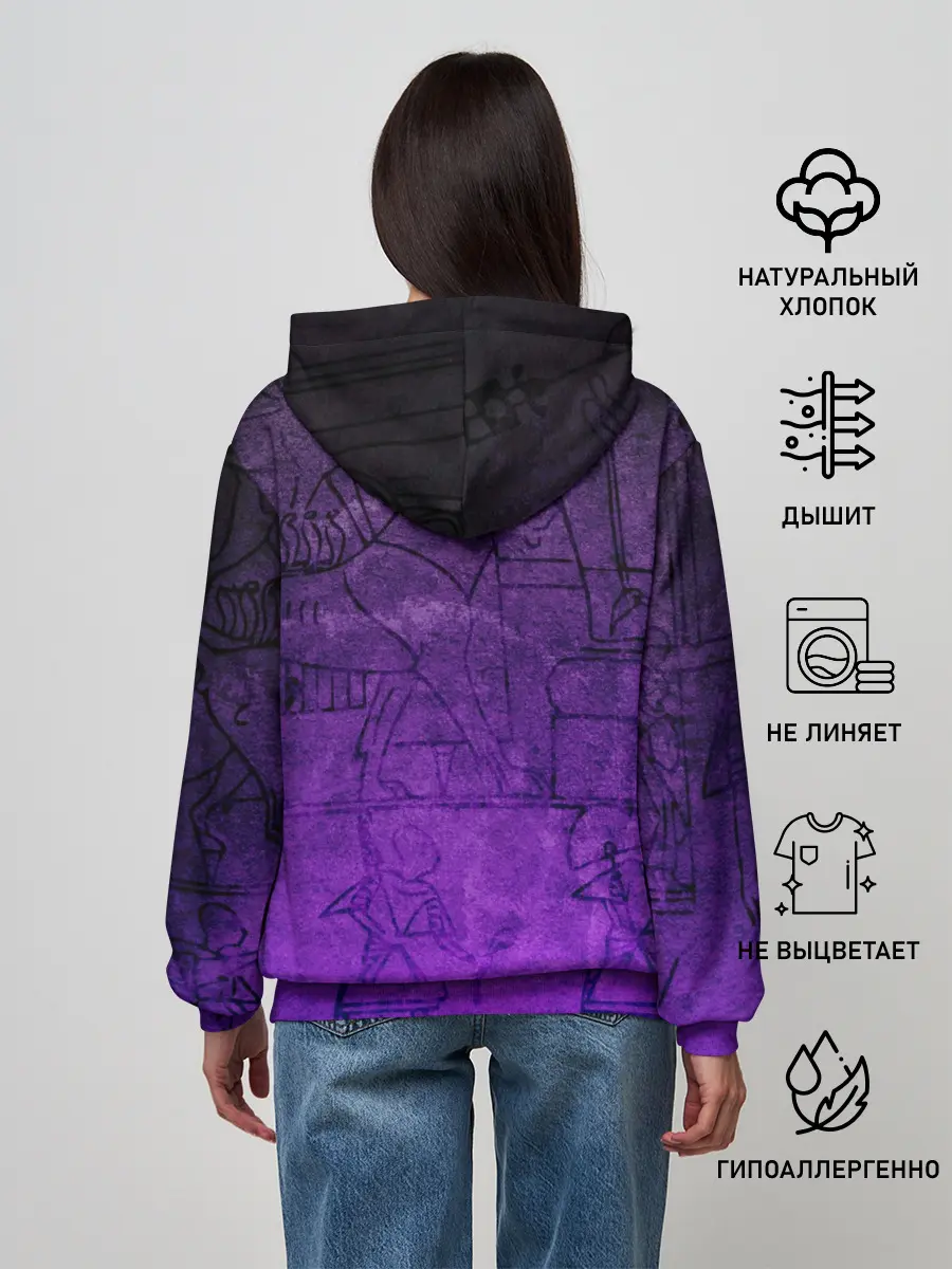 Женское худи / Египет 3D