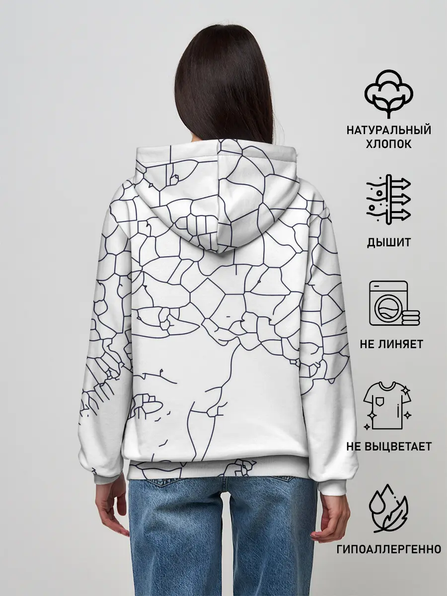 Женское худи / Афро абстракция