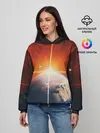 Женское худи / Космос земля 3D
