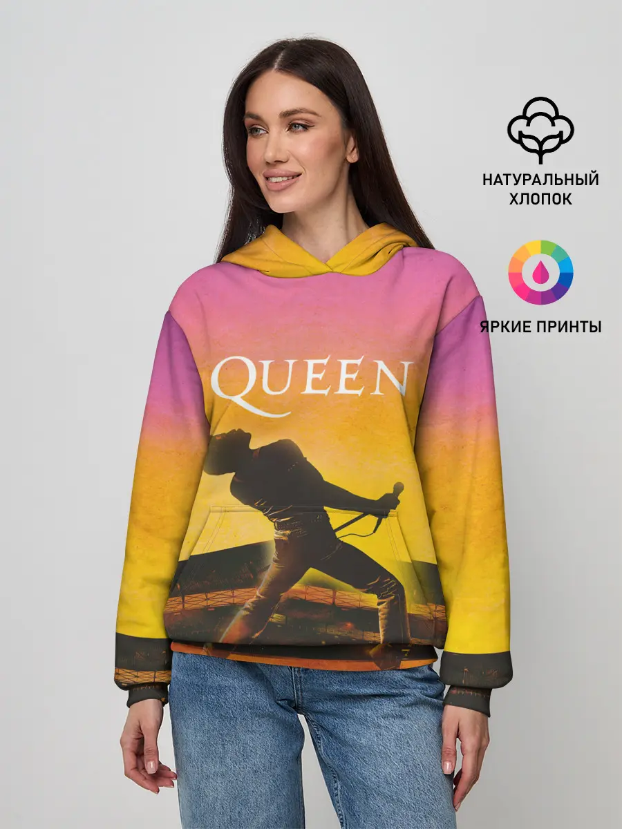 Женское худи / Queen | Freddie Mercury