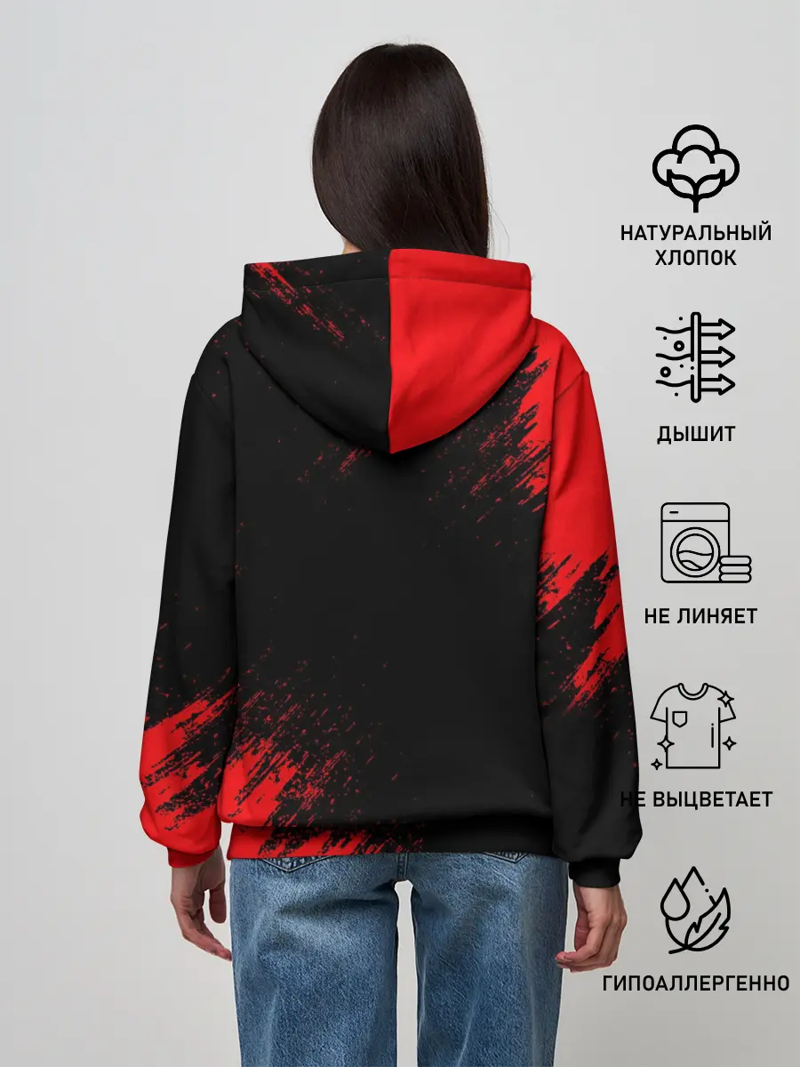 Женское худи / БЕРСЕРК лого и надпись