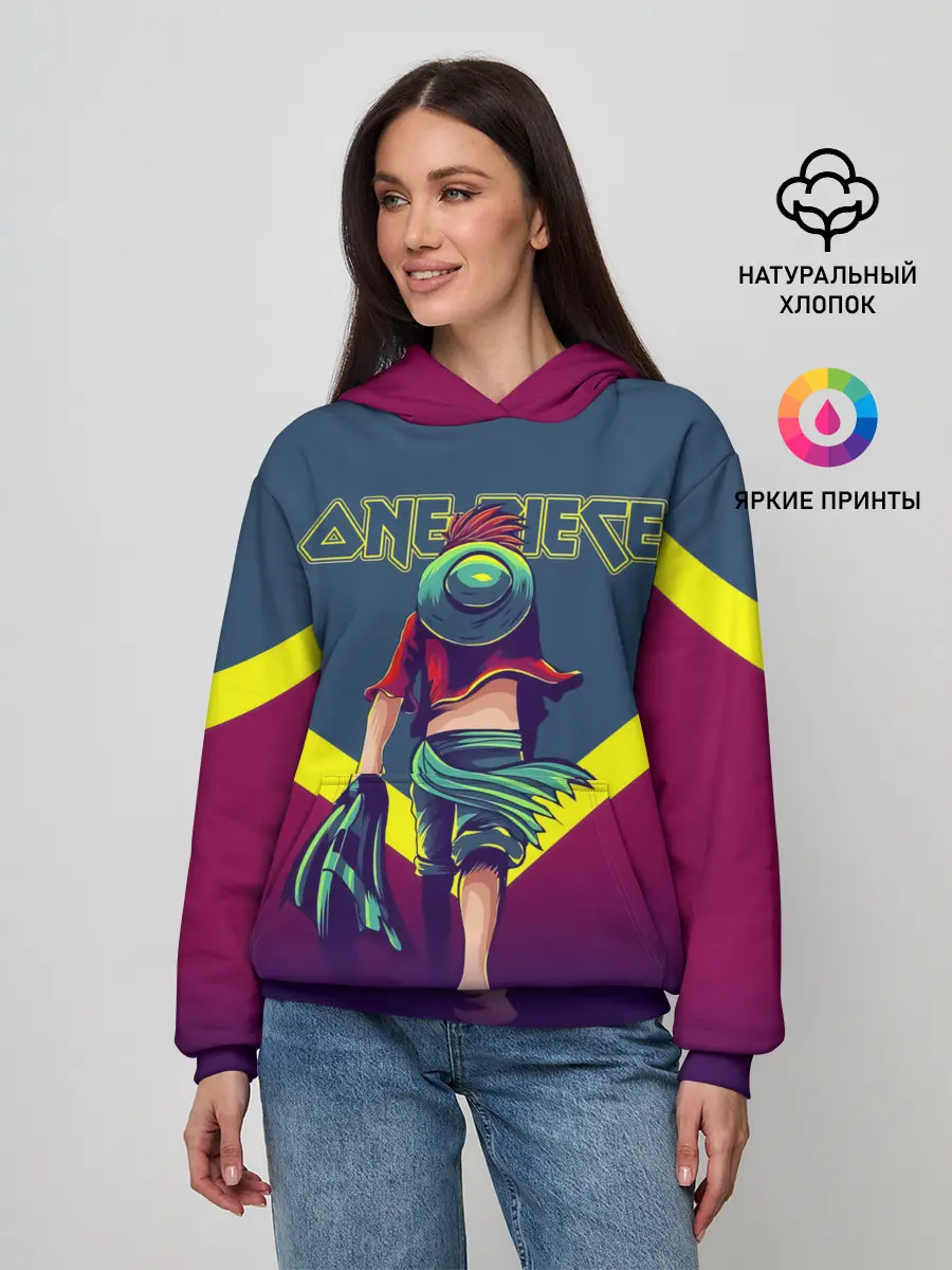 Женское худи / Луффи One Piece. Большой куш