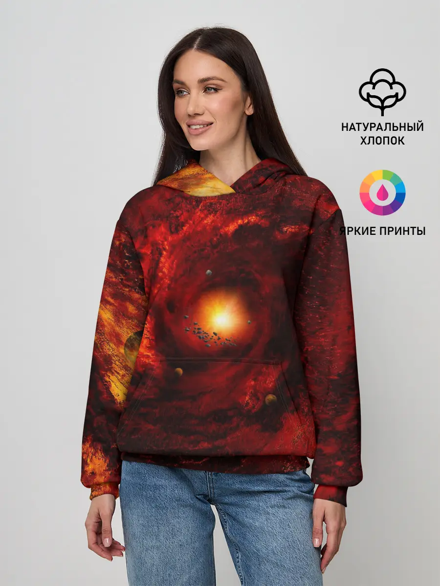 Женское худи / КОСМИЧЕСКИЙ ВИХРЬ