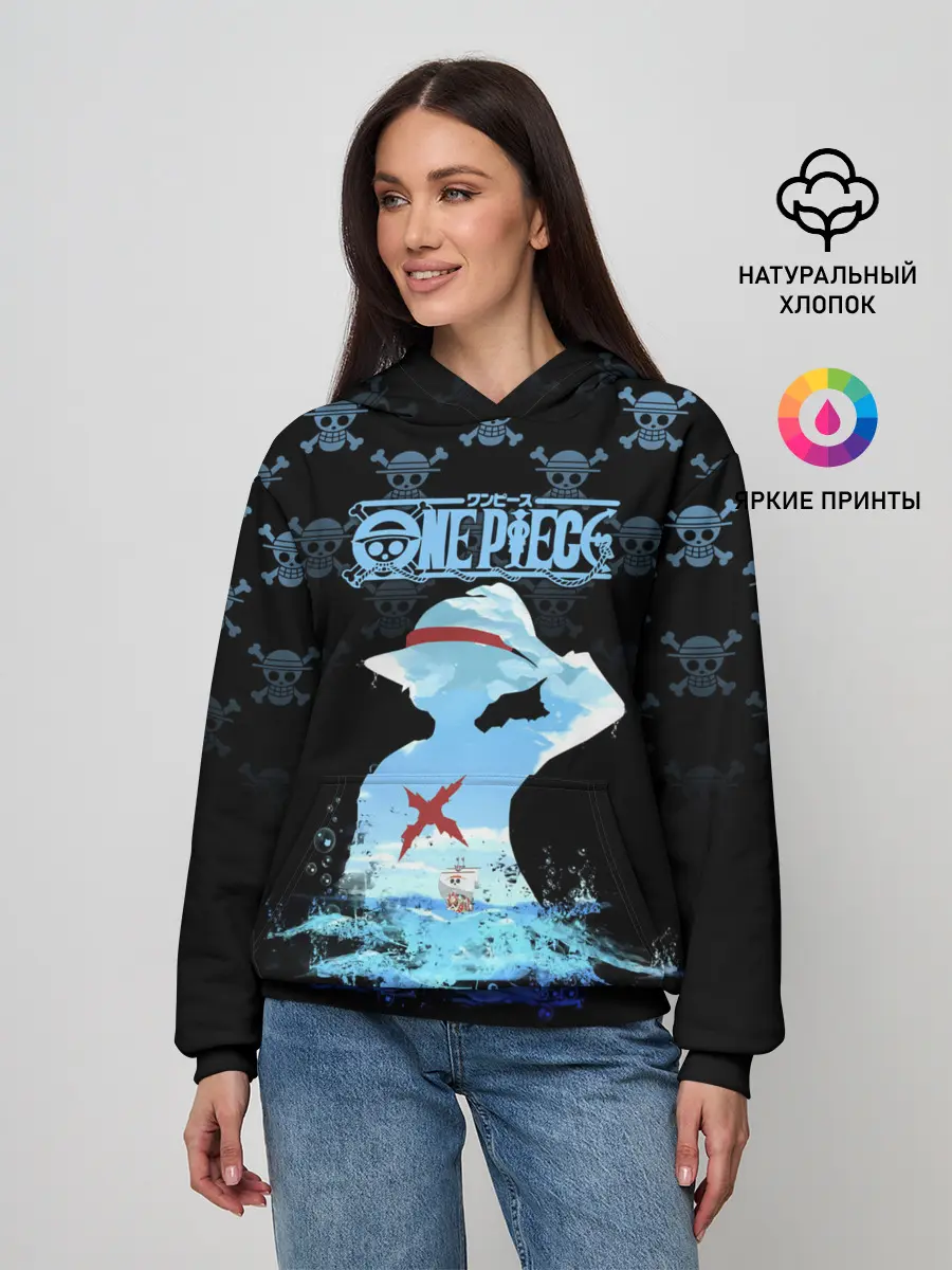 Женское худи / Луффи | Пираты Соломенной Шляпы