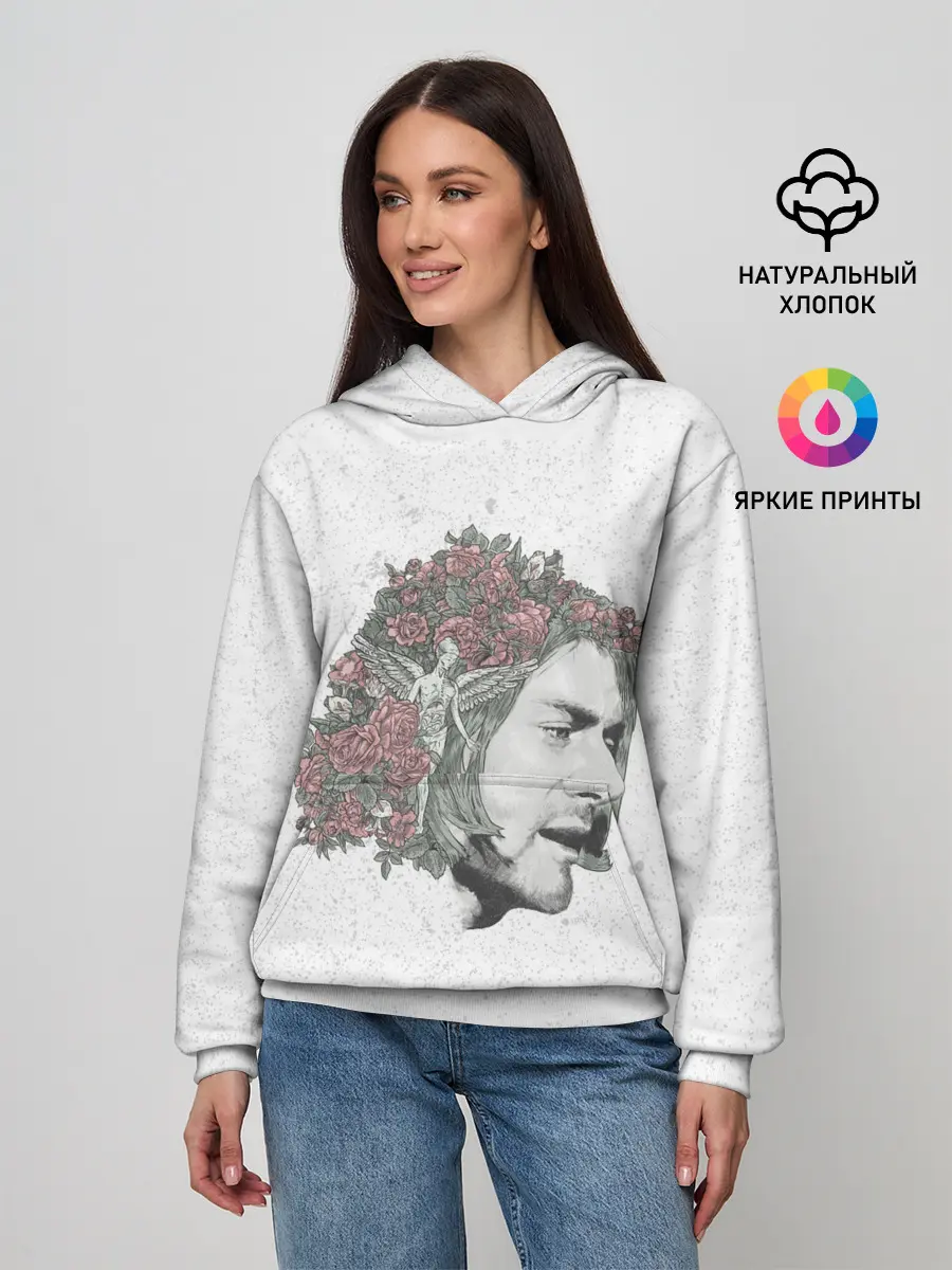 Женское худи / Цветы в волосах