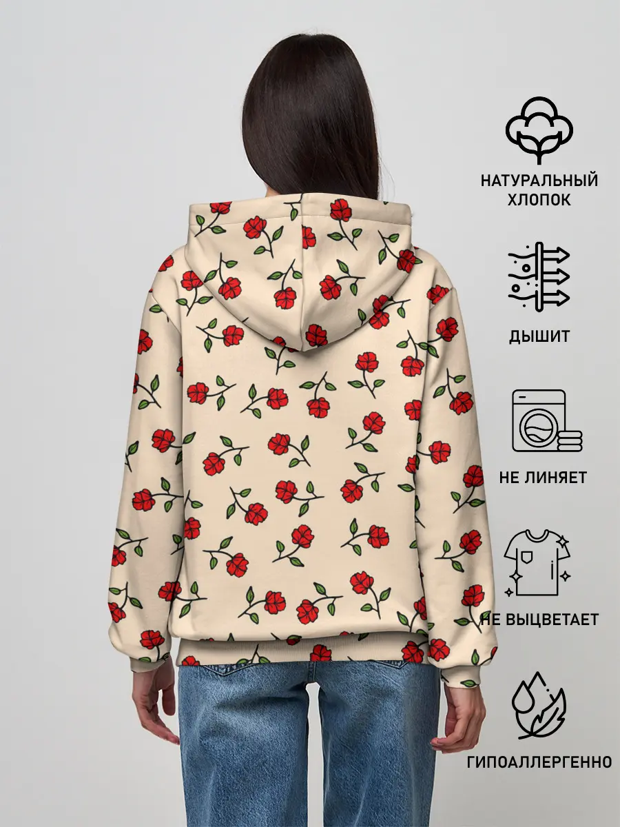 Женское худи / Прованс из роз