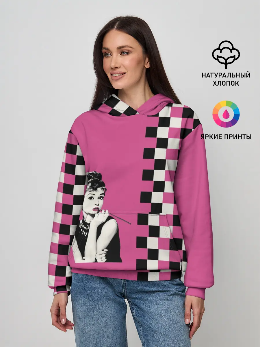 Женское худи / Энди Уорхолл. Одри Хебберн
