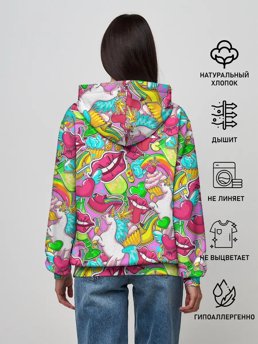 Женское худи / Губы фреш