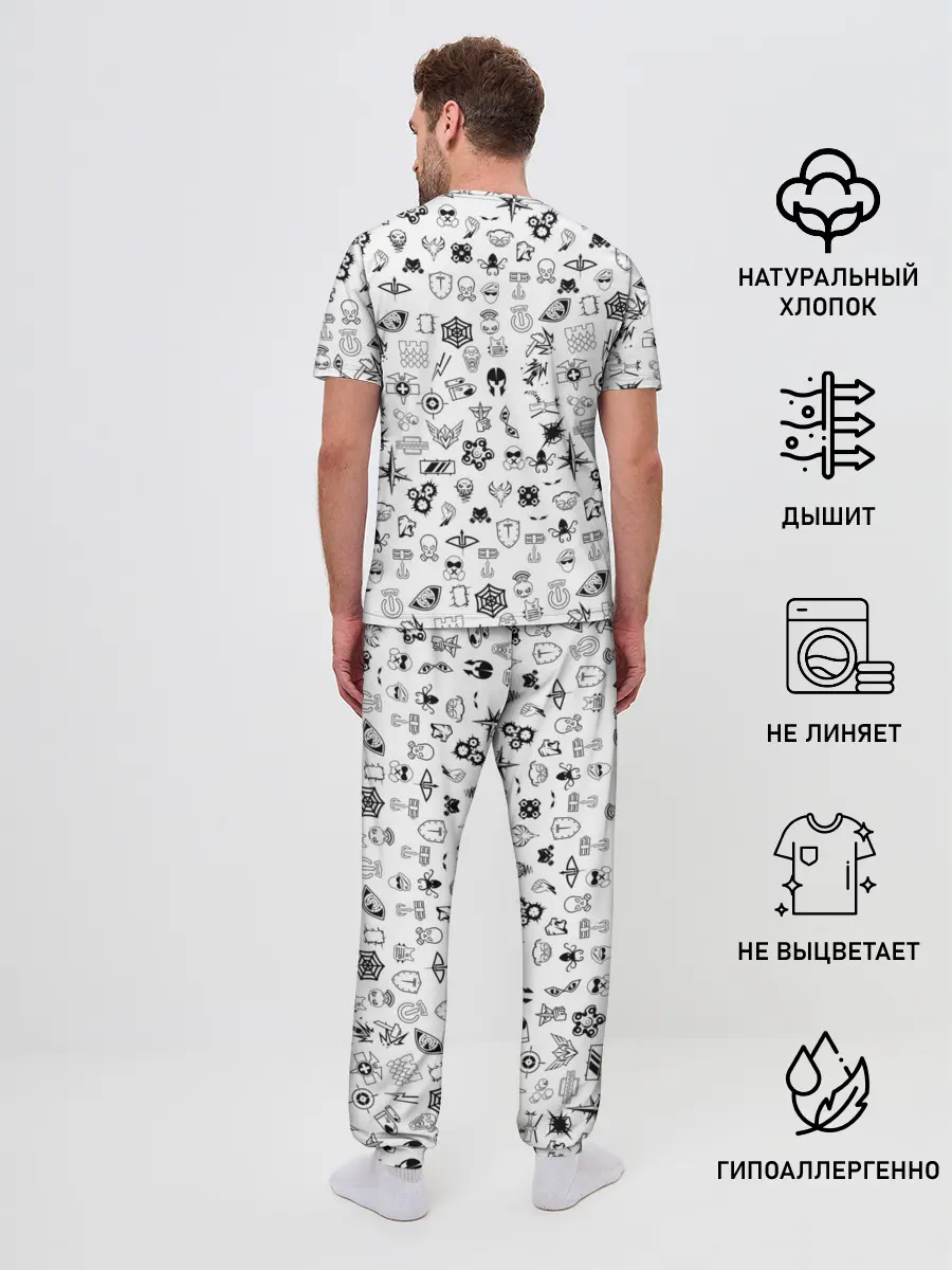 Мужская пижама с брюками / RAINBOW SIX SIEGE | РАДУГА 6 ОСАДА | R6S