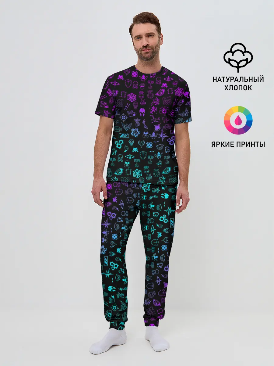 Мужская пижама с брюками / RAINBOW SIX | SIEGE NEON