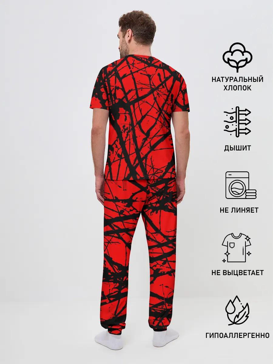 Мужская пижама с брюками / Хоррор Мрачный лес