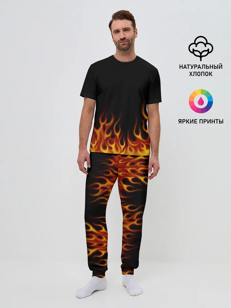 Мужская пижама с брюками / Пламя Old School