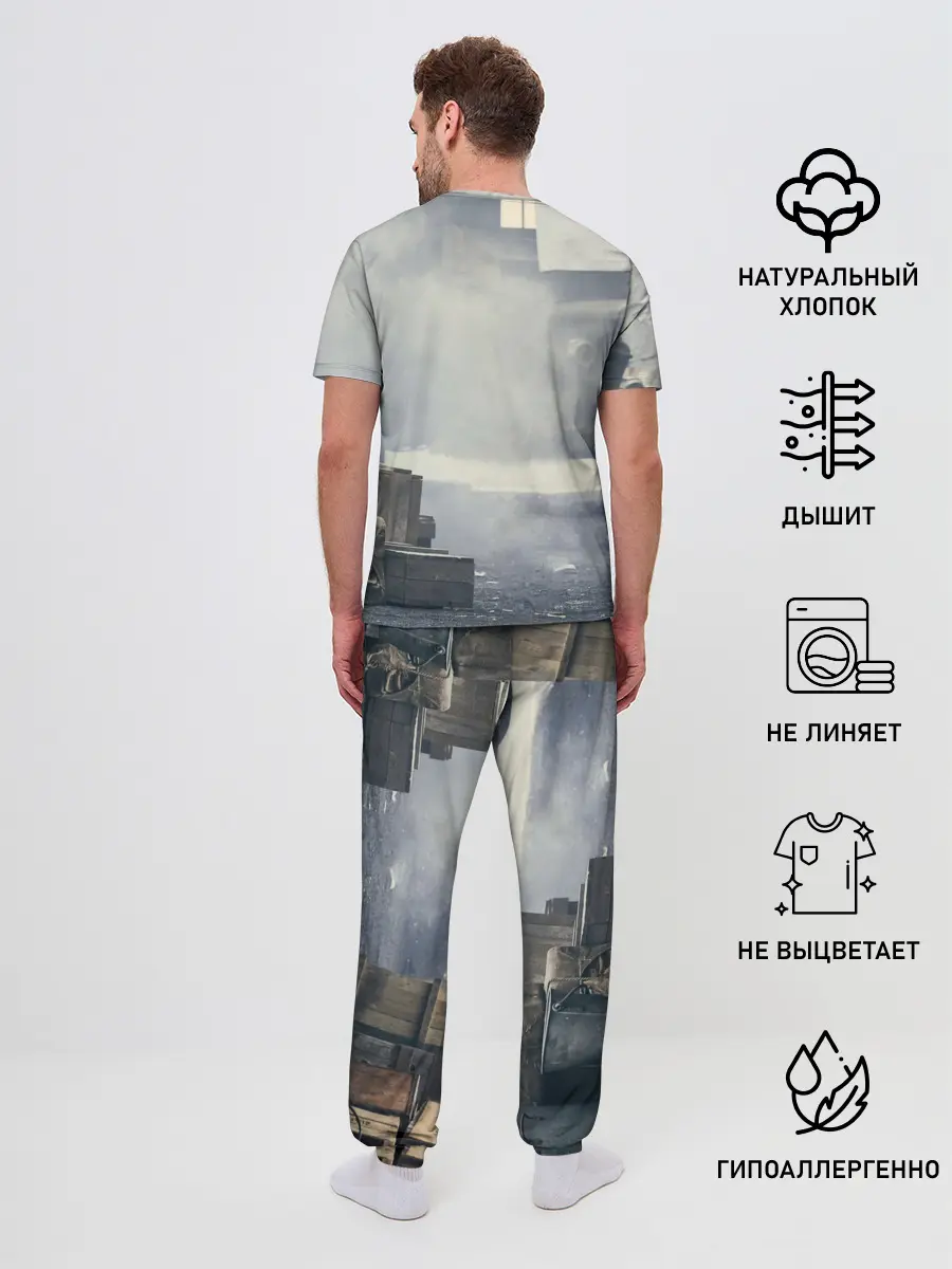 Мужская пижама с брюками / Острые козырьки