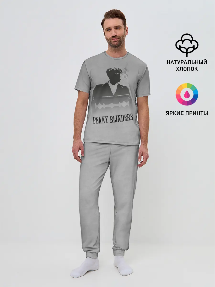 Мужская пижама с брюками / Острые козырьки