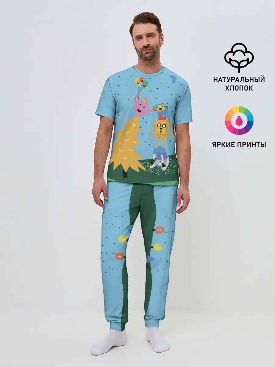 Мужская пижама с брюками / Время приключений Ёлка