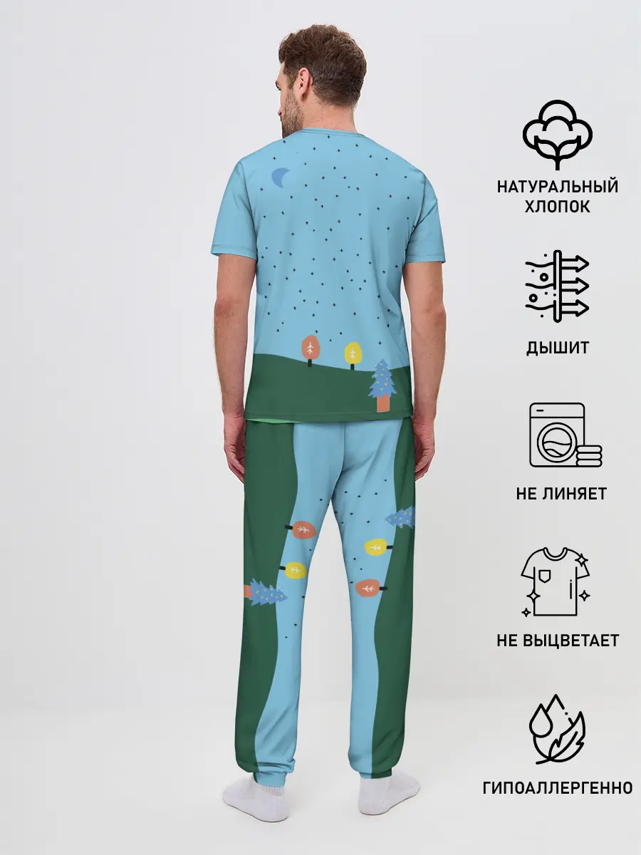 Мужская пижама с брюками / Время приключений Ёлка