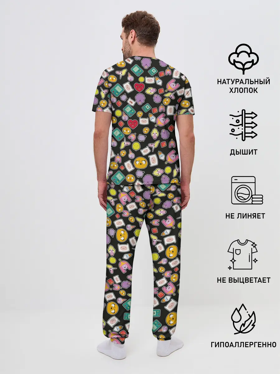 Мужская пижама с брюками / Adventure Time stickers