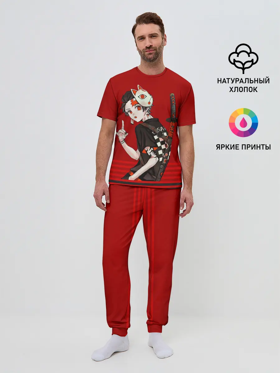 Мужская пижама с брюками / Kimetsu no Yaiba