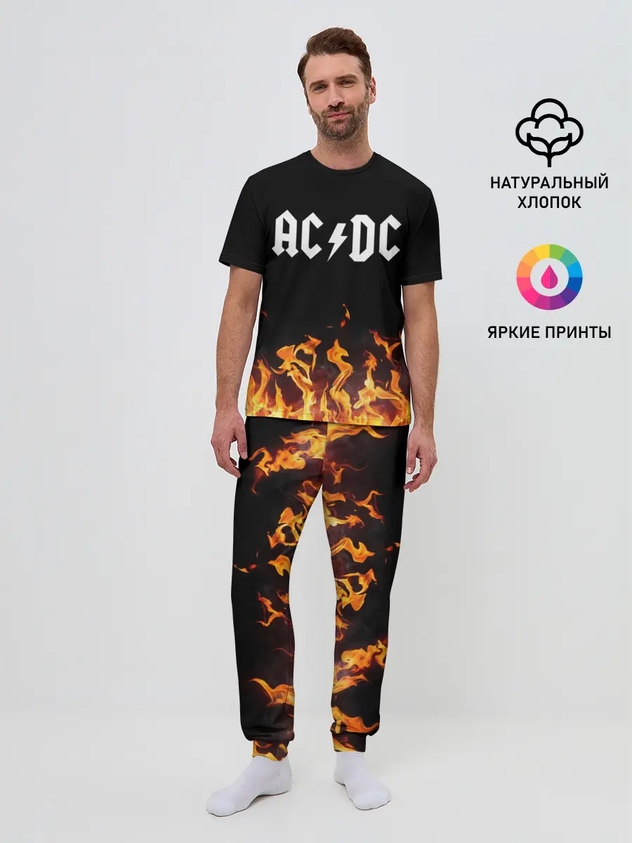 Мужская пижама с брюками / AC DC