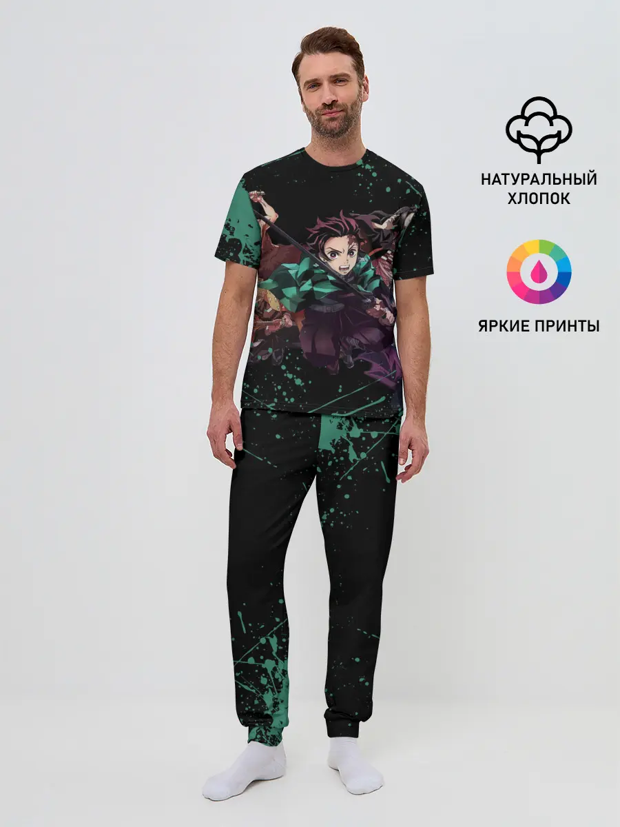 Мужская пижама с брюками / Персонажи Demon Slayer