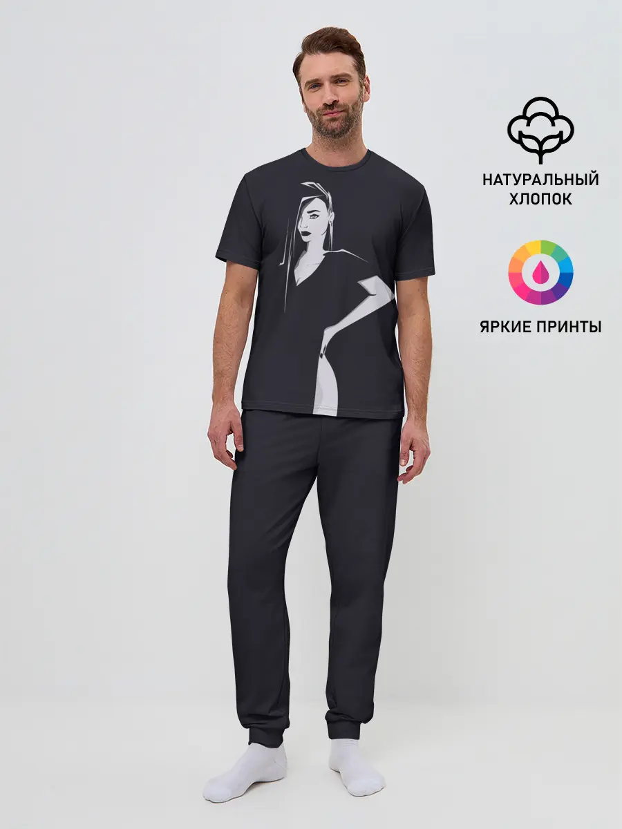 Мужская пижама с брюками / Girl