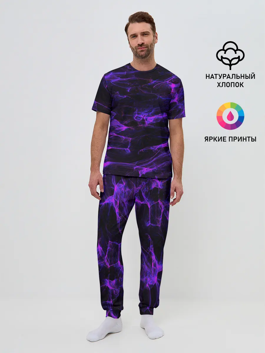 Мужская пижама с брюками / текстуры
