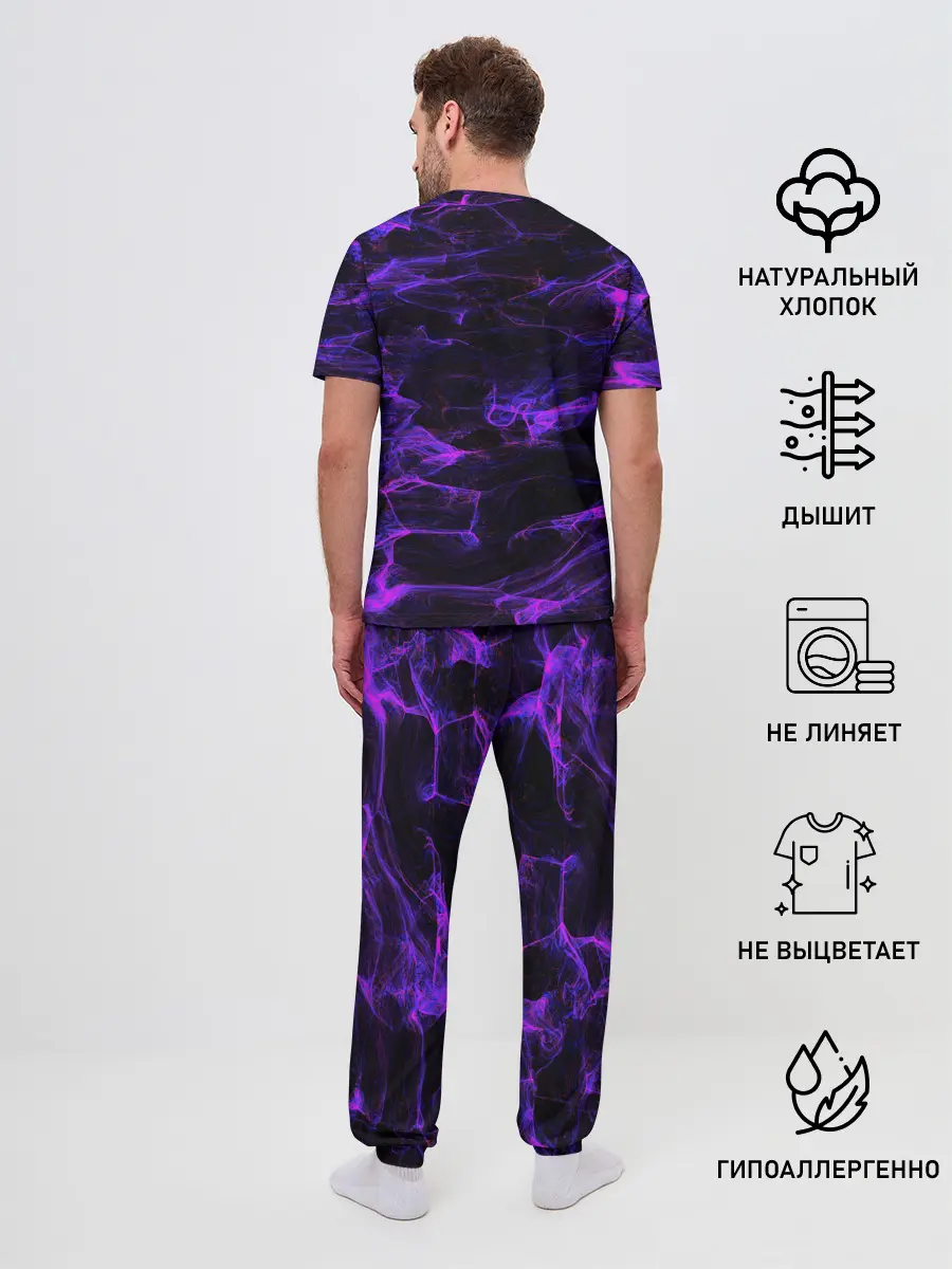 Мужская пижама с брюками / текстуры