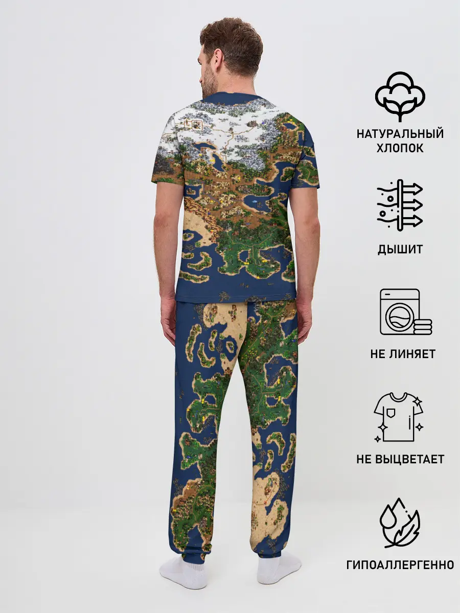 Мужская пижама с брюками / HEROES 3 КАРТА