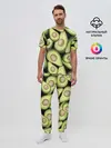 Мужская пижама с брюками / Avocado background