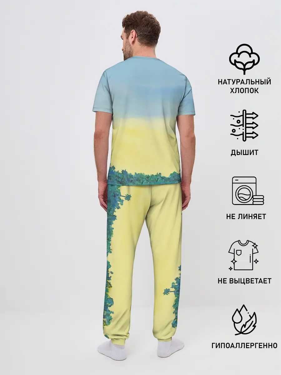 Мужская пижама с брюками / Вертолеты