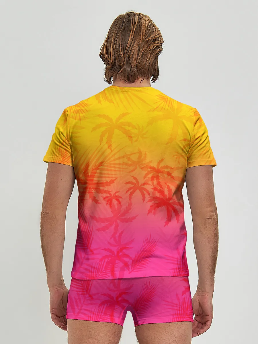 Мужские трусы с футболкой / РЕТРО ПАЛЬМЫ