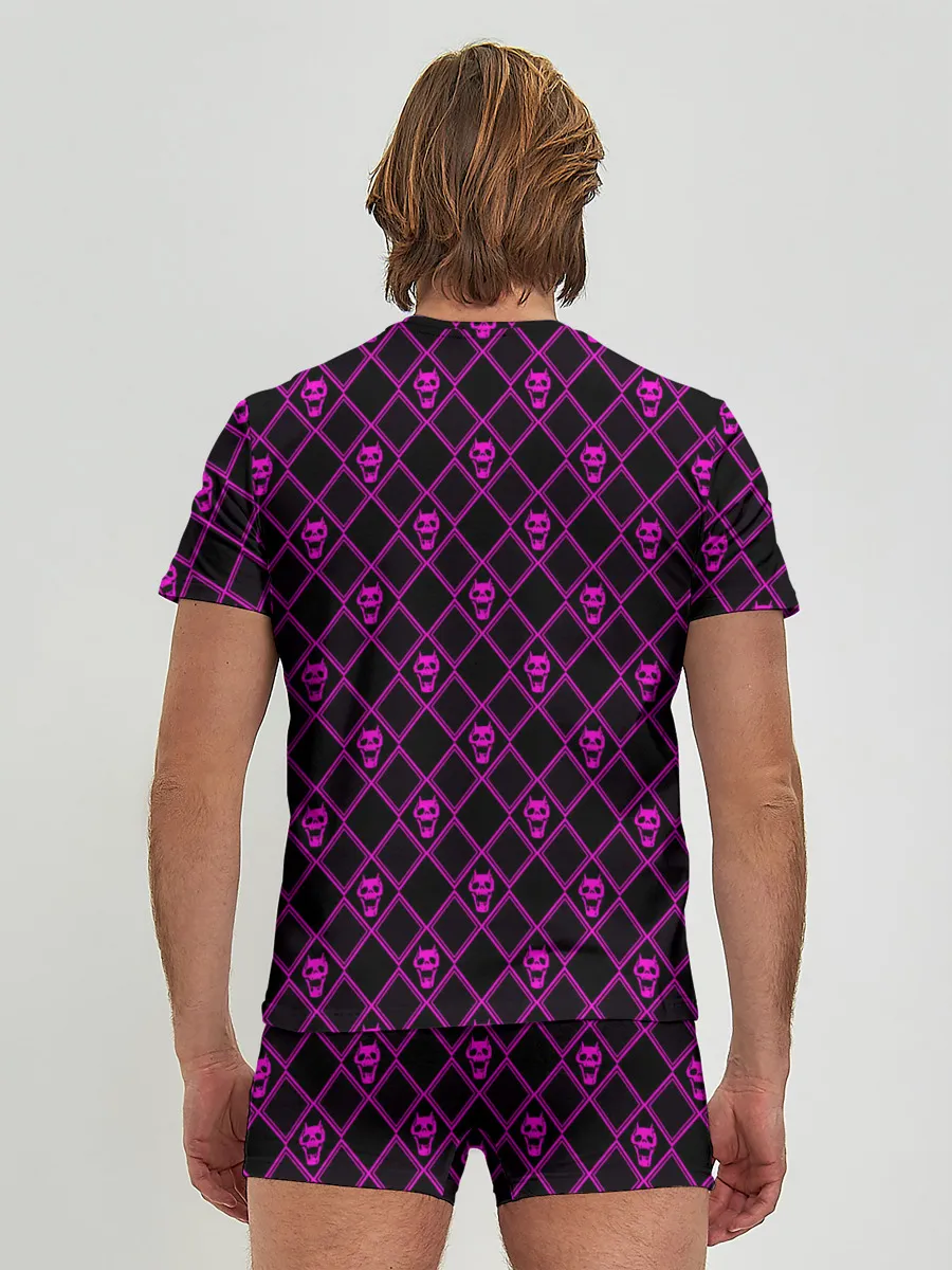 Мужские трусы с футболкой / KILLER QUEEN фиолетовый узор