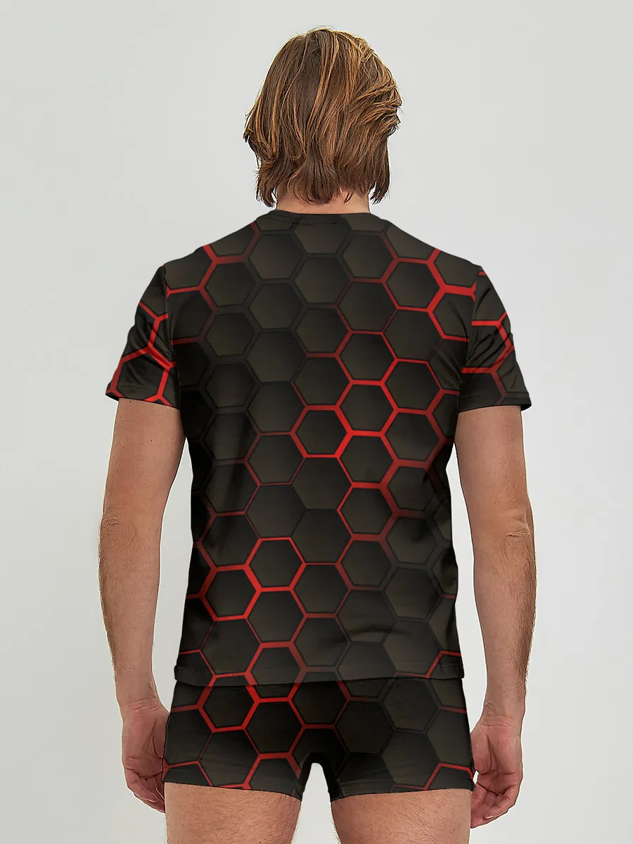 Мужские трусы с футболкой / 3D СОТЫ