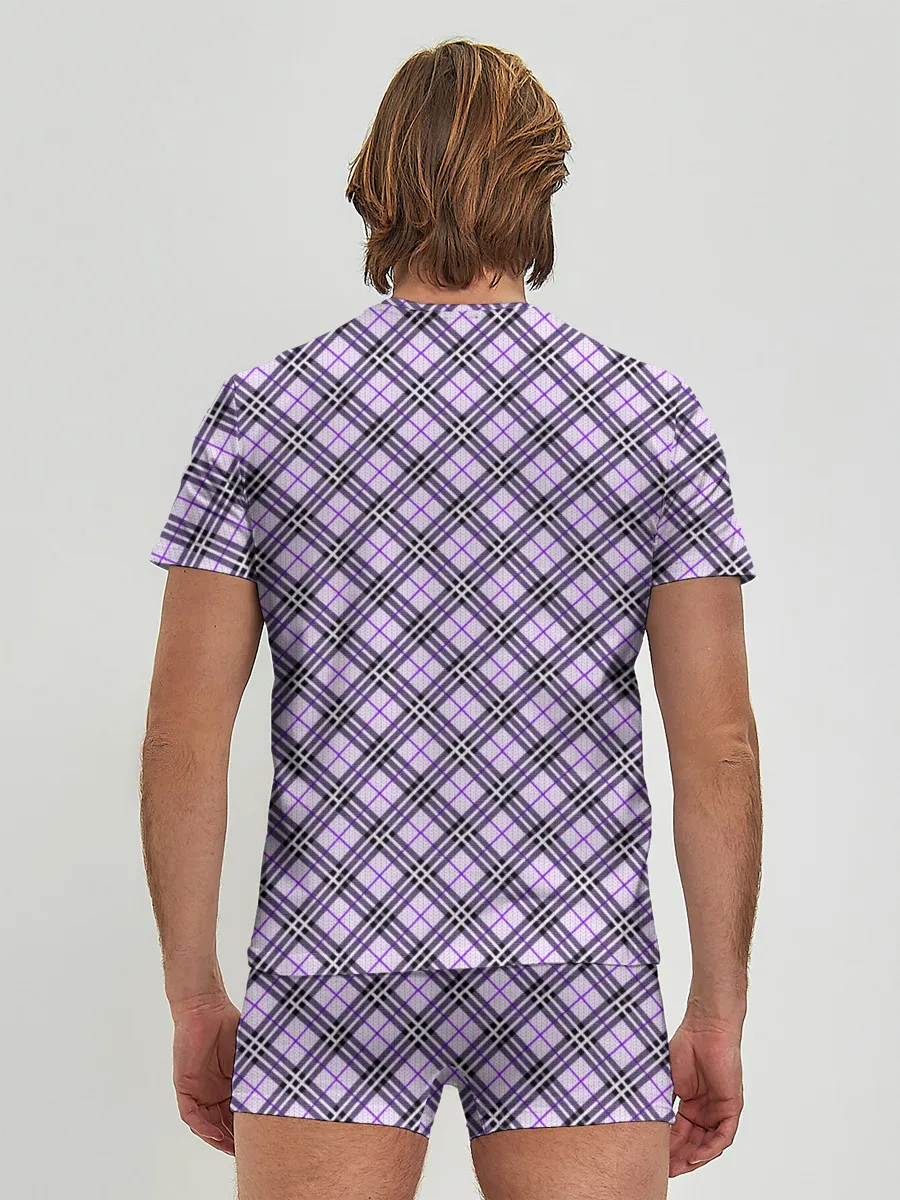 Мужские трусы с футболкой / Костюм в клетку