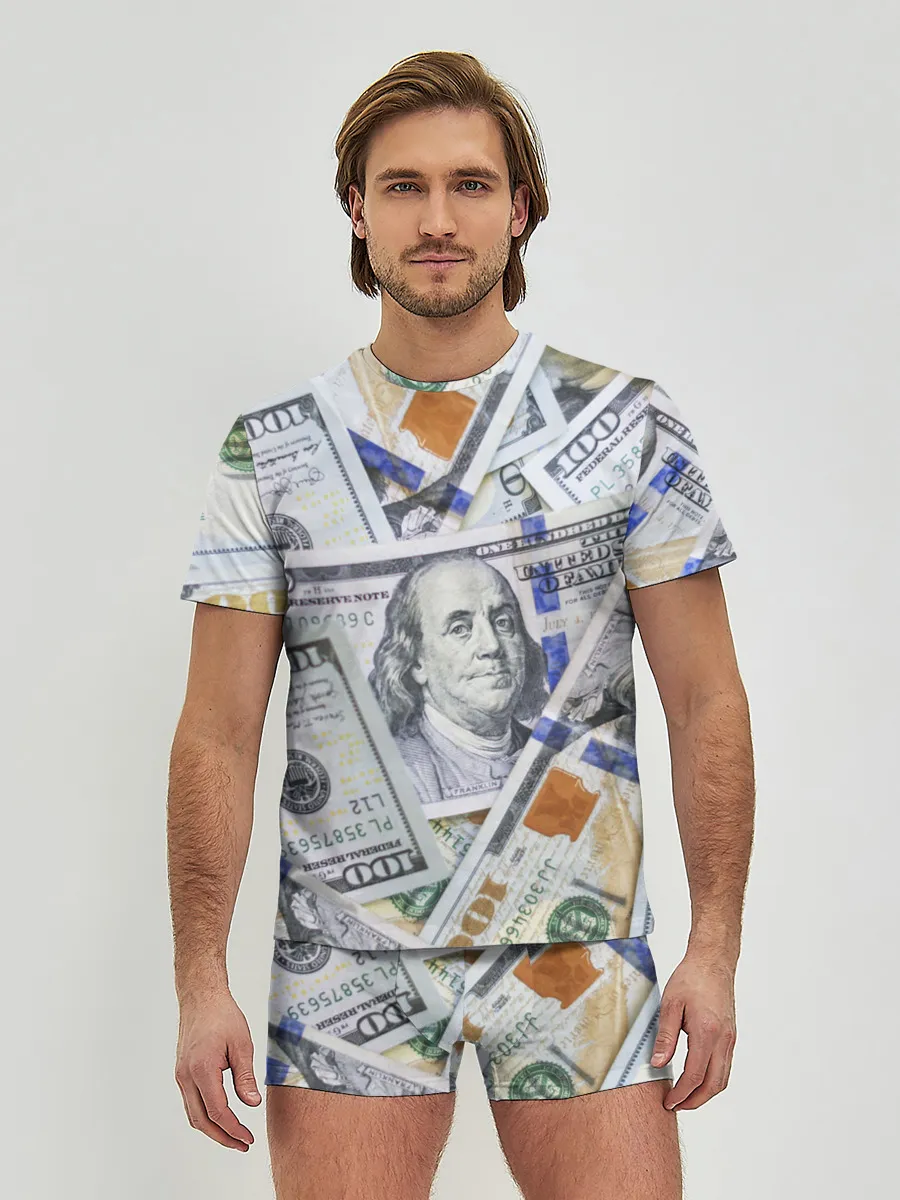 Мужские трусы с футболкой / Доллары