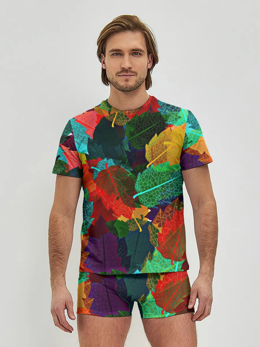 Мужские трусы с футболкой / Abstract Autumn Leaves