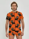 Мужские трусы с футболкой / HALLOWEEN CATS