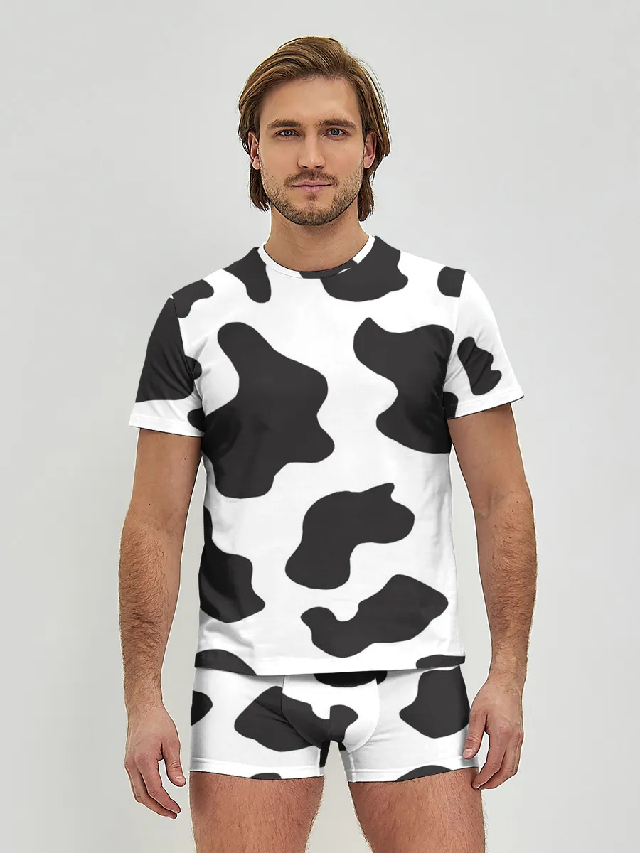 Мужские трусы с футболкой / COW PRINT