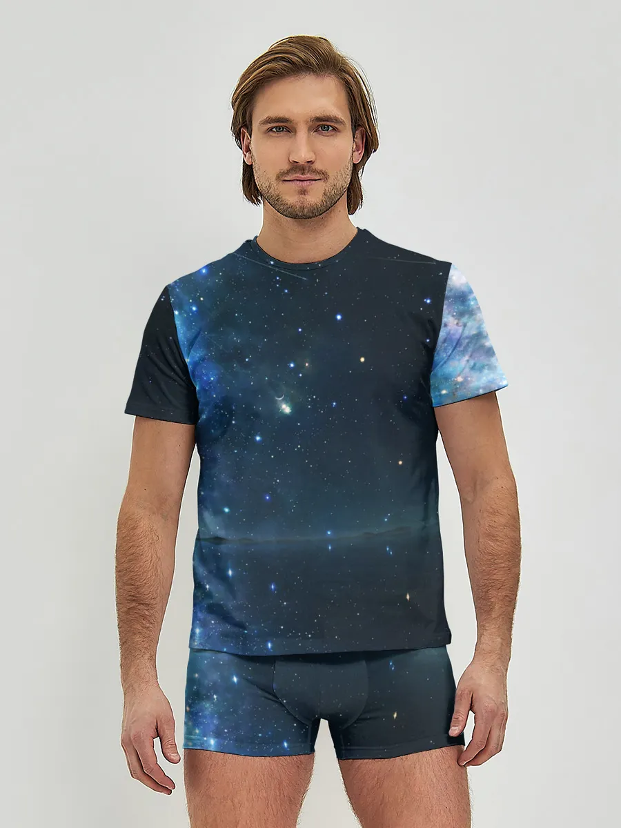 Мужские трусы с футболкой / Космос