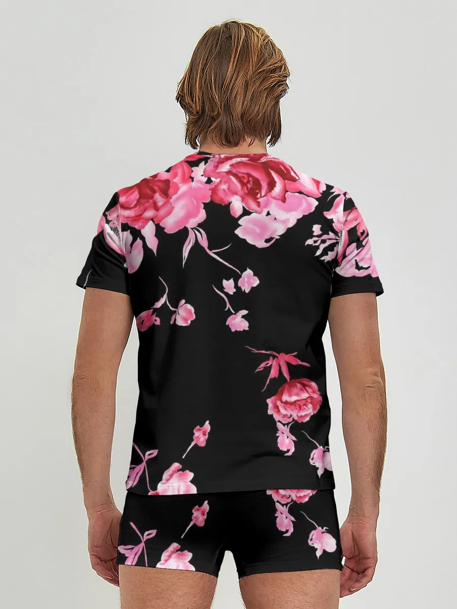 Мужские трусы с футболкой / Цветы