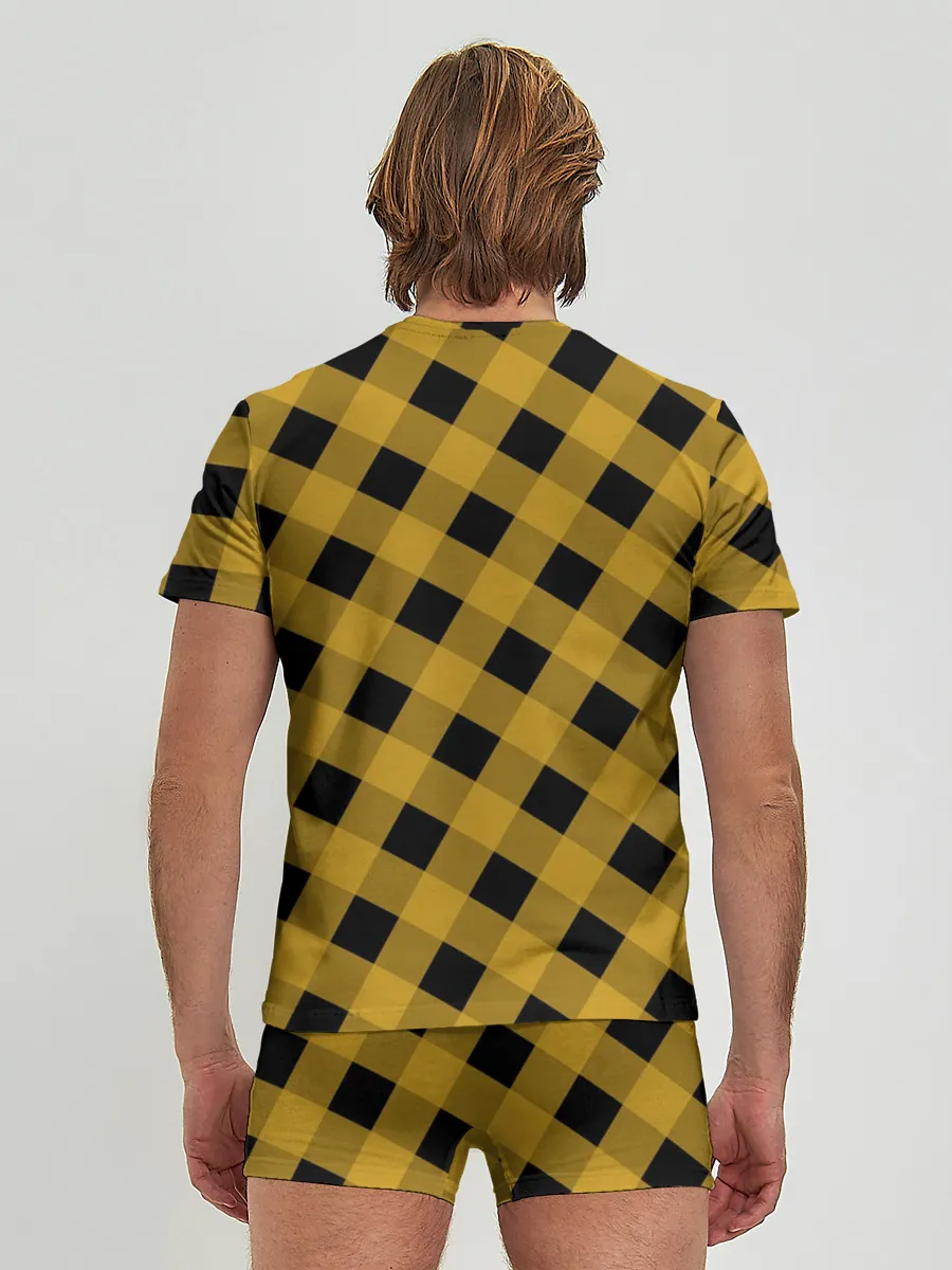 Мужские трусы с футболкой / Шотландка