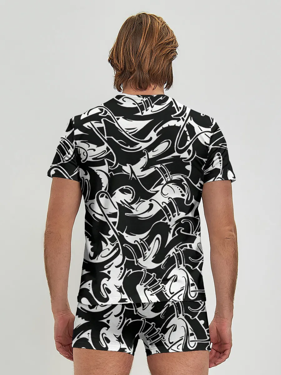 Мужские трусы с футболкой / Tattoo | BlackWhite