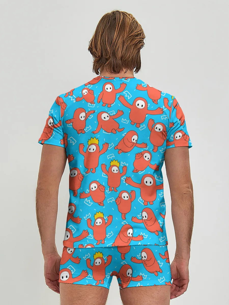 Мужские трусы с футболкой / Fall guys red