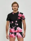 Мужские трусы с футболкой / Яркие розы