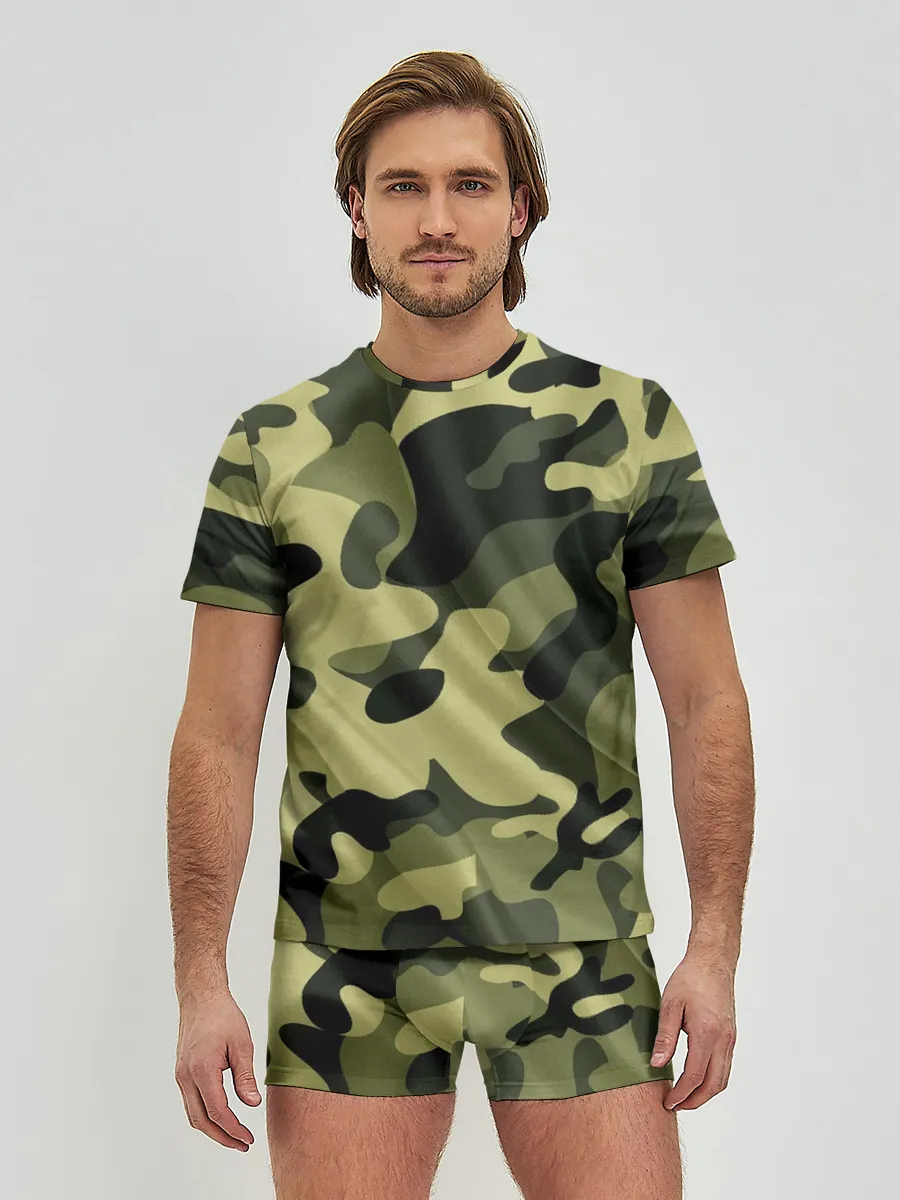 Мужские трусы с футболкой / Милитари