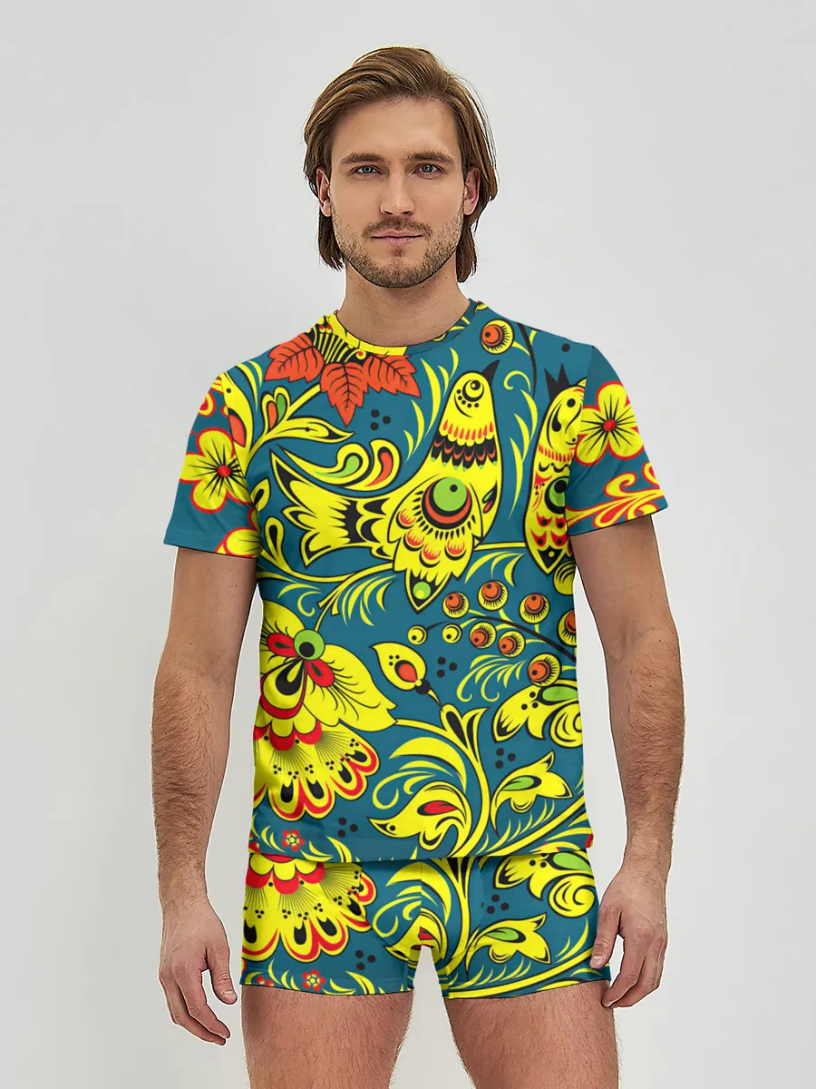 Мужские трусы с футболкой / Хохлома