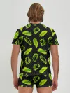 Мужские трусы с футболкой / Зеленые листья