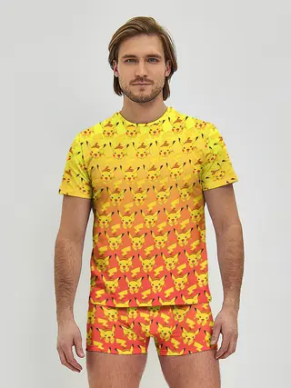 Мужские трусы с футболкой / Pikachu Pika Pika